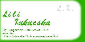 lili kukucska business card